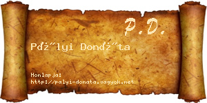 Pályi Donáta névjegykártya
